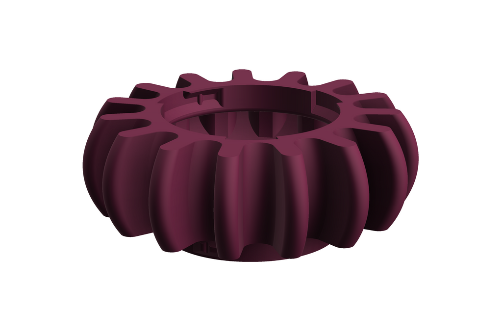 Sol | 3D Geprinte Modulaire Vaas L - Plum