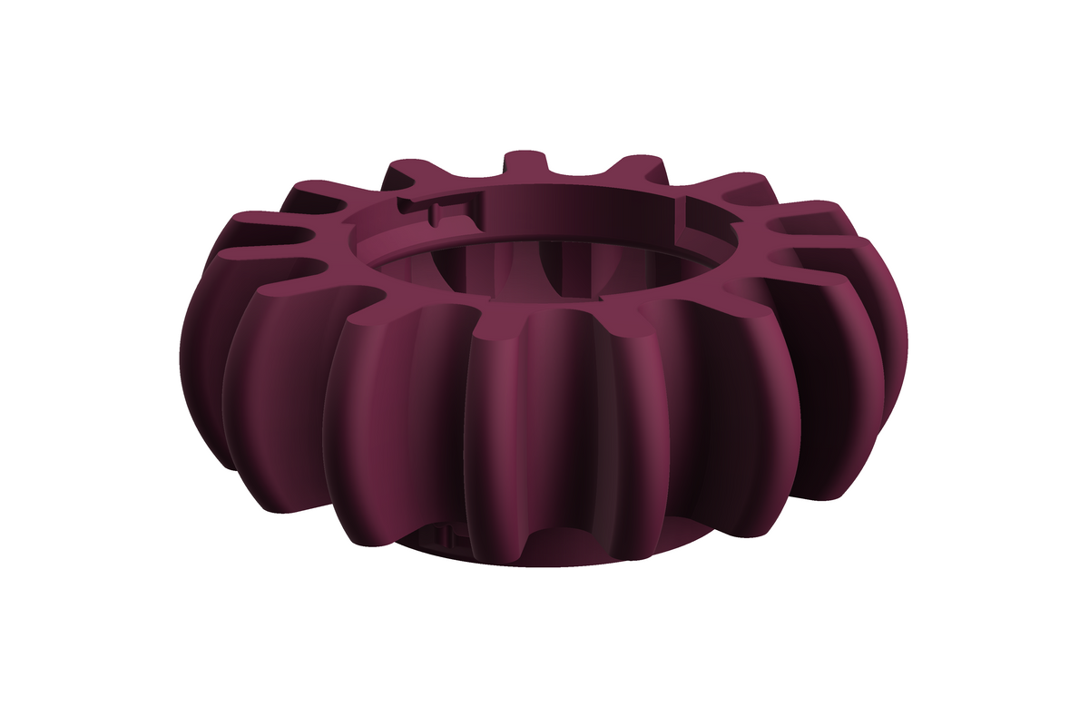 Sol | 3D Geprinte Modulaire Vaas L - Plum