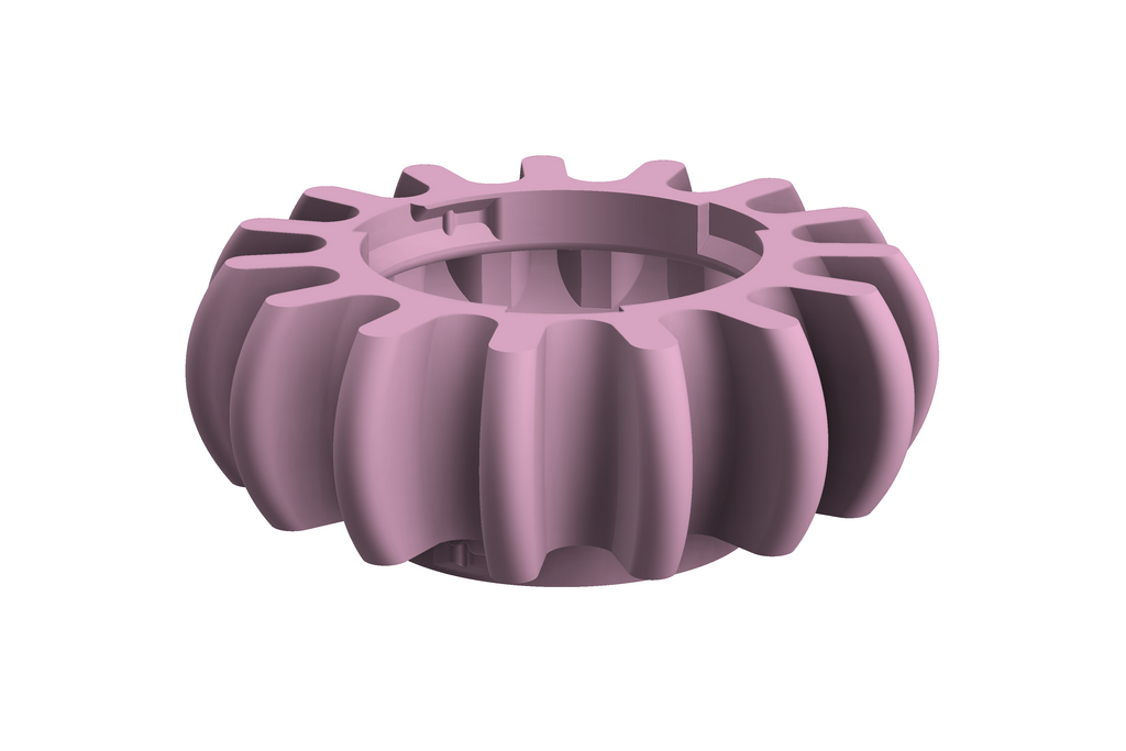 Sol | 3D Geprinte Modulaire Vaas L - Sakura Pink