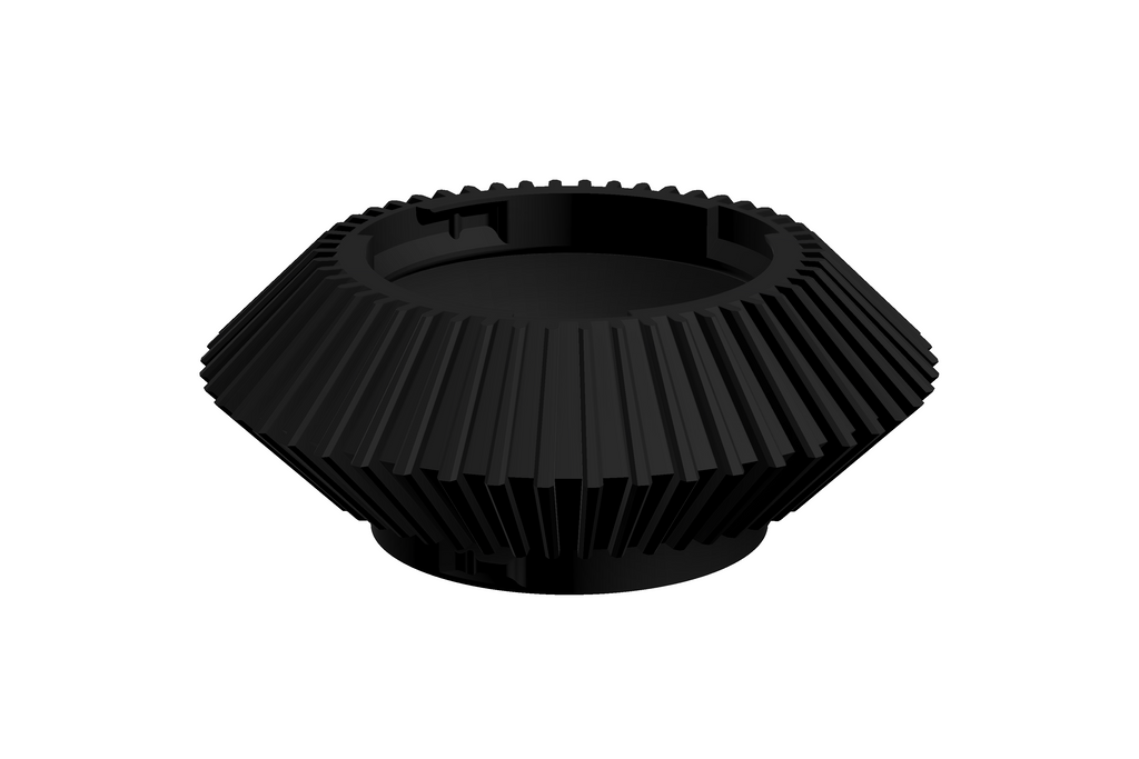 UFO | 3D Geprinte Modulaire Vaas L - Charcoal Black