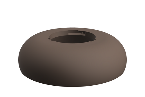 Base Boulder | 3D Geprinte Modulaire XXL Vaas - Dark Brown
