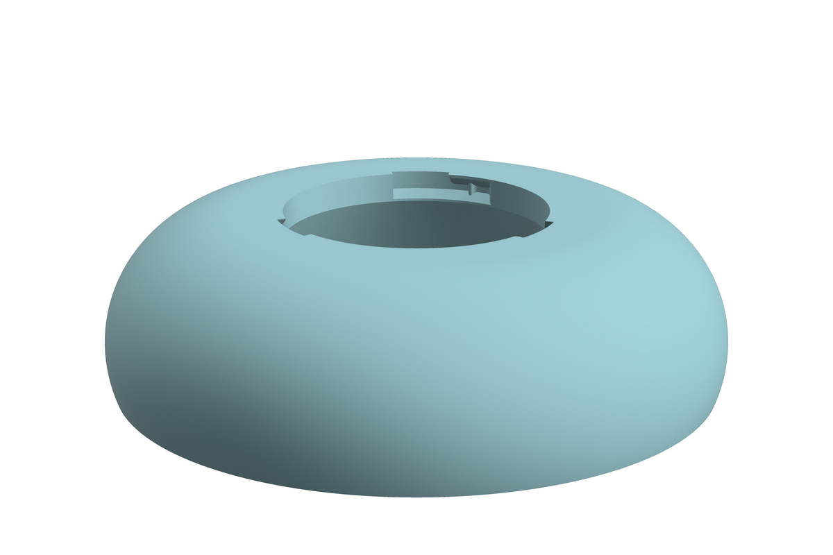 Base Boulder | 3D Geprinte Modulaire XXL Vaas - Ice Blue