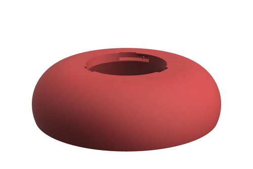 Base Boulder | 3D Geprinte Modulaire XXL Vaas - Scarlet Red