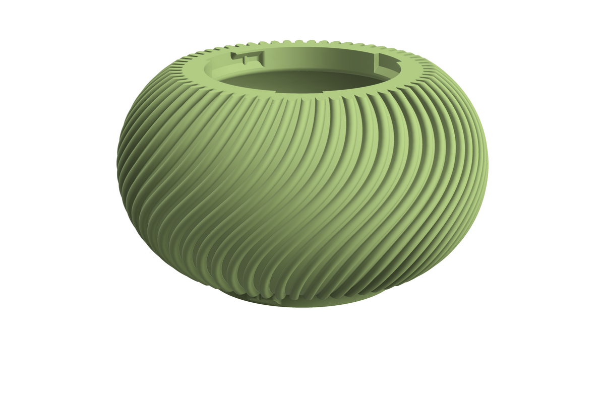Cobble | 3D Geprinte Modulaire XXL Vaas - Apple Green