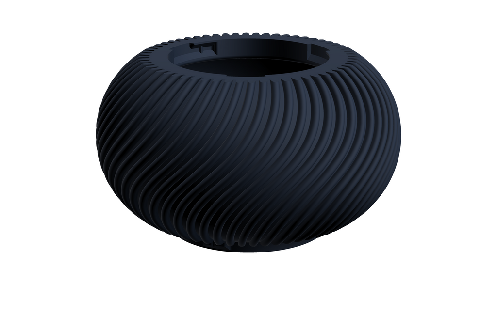 Cobble | 3D Geprinte Modulaire XXL Vaas - Dark Blue