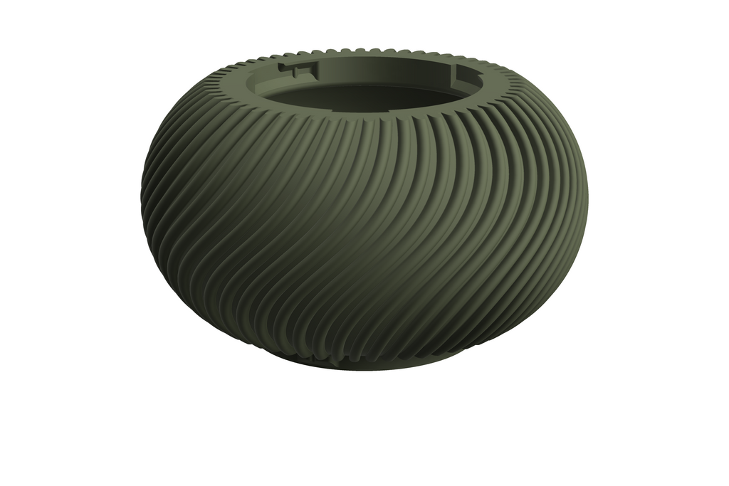 Cobble | 3D Geprinte Modulaire XXL Vaas - Dark Green