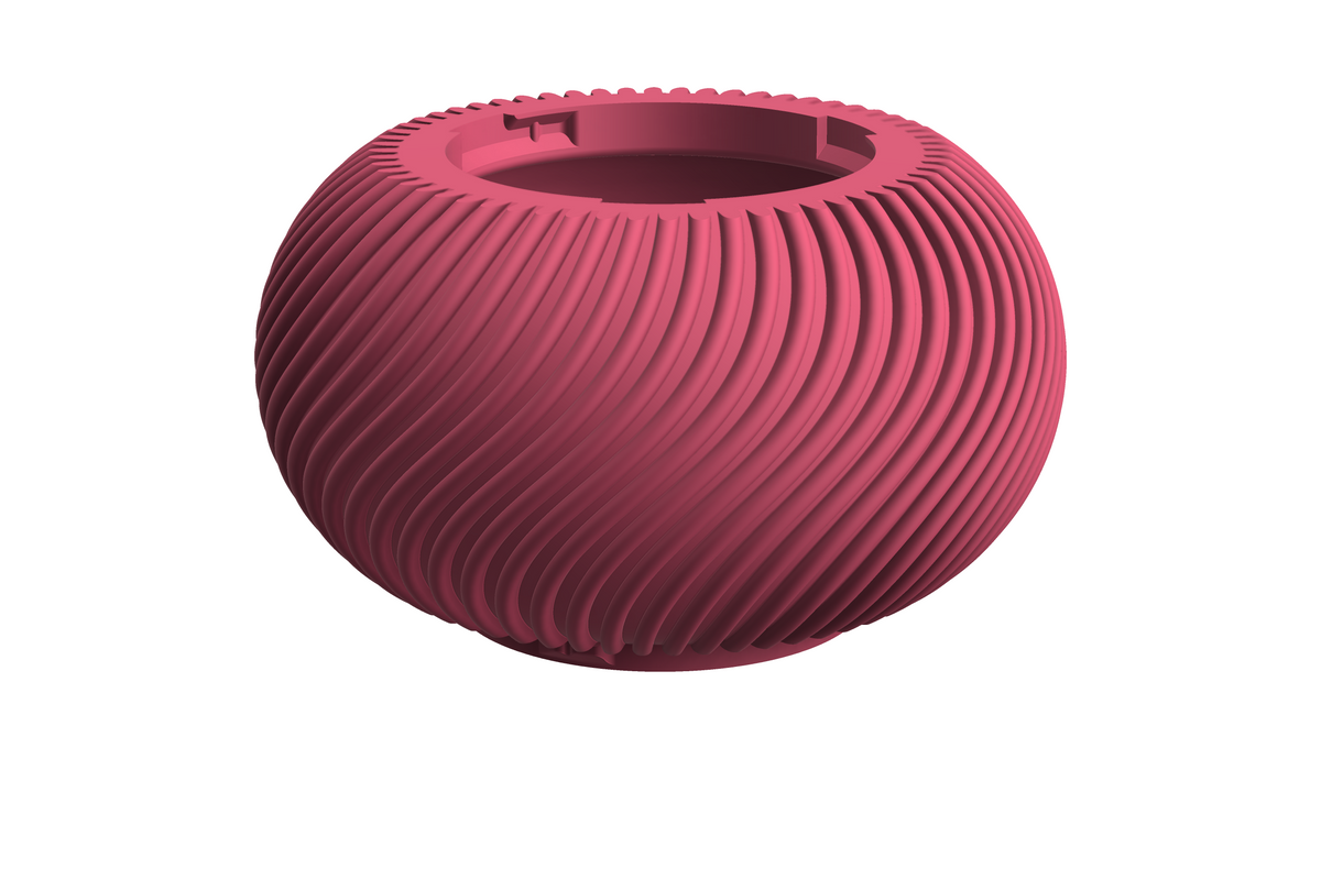 Cobble | 3D Geprinte Modulaire XXL Vaas - Hot Pink