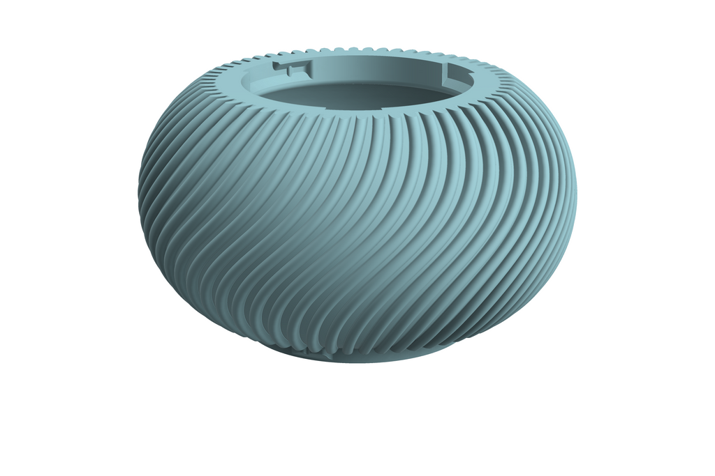 Cobble | 3D Geprinte Modulaire XXL Vaas - Ice Blue