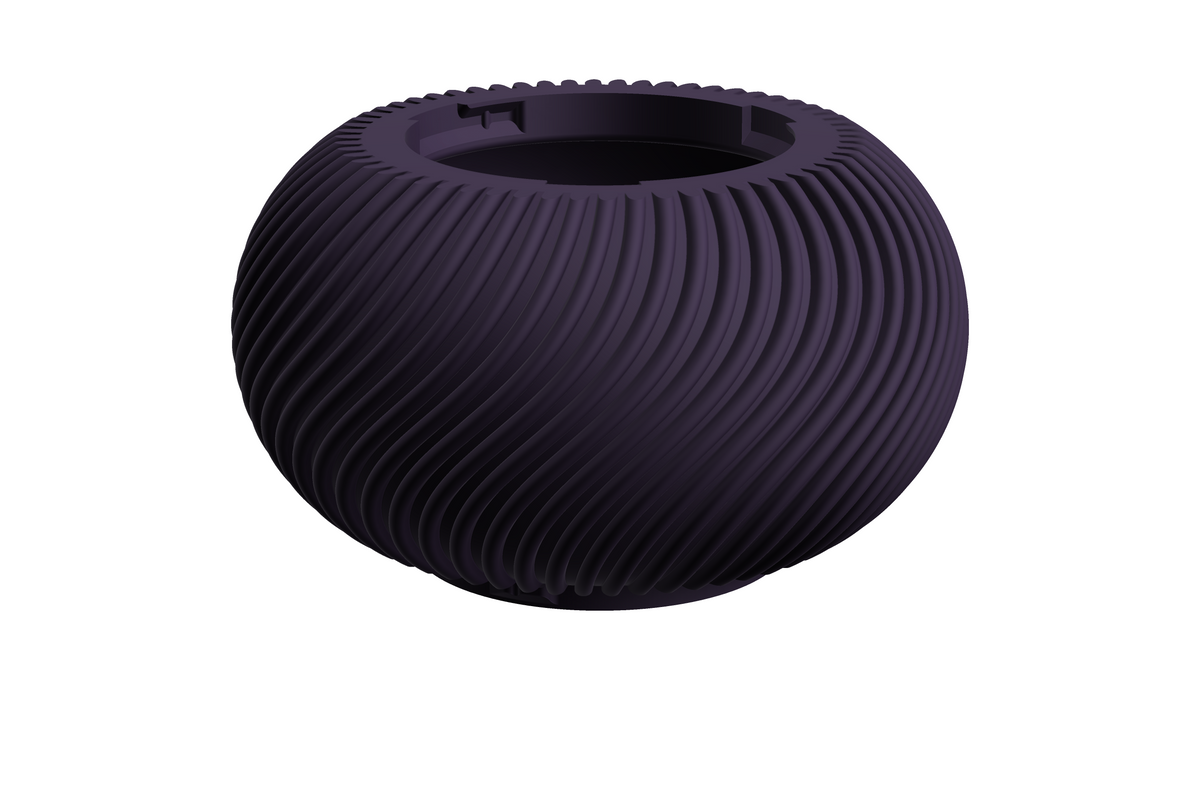 Cobble | 3D Geprinte Modulaire XXL Vaas - Indigo Purple