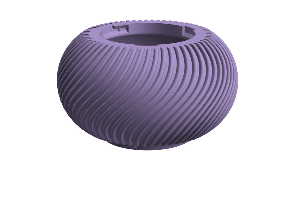 Cobble | 3D Geprinte Modulaire XXL Vaas - Lilac Purple
