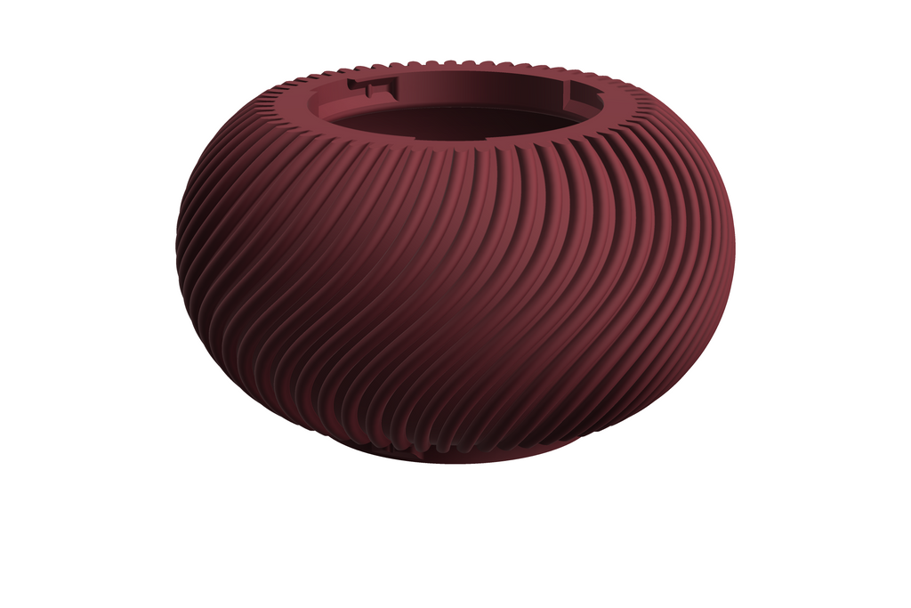 Cobble | 3D Geprinte Modulaire XXL Vaas - Maroon Red