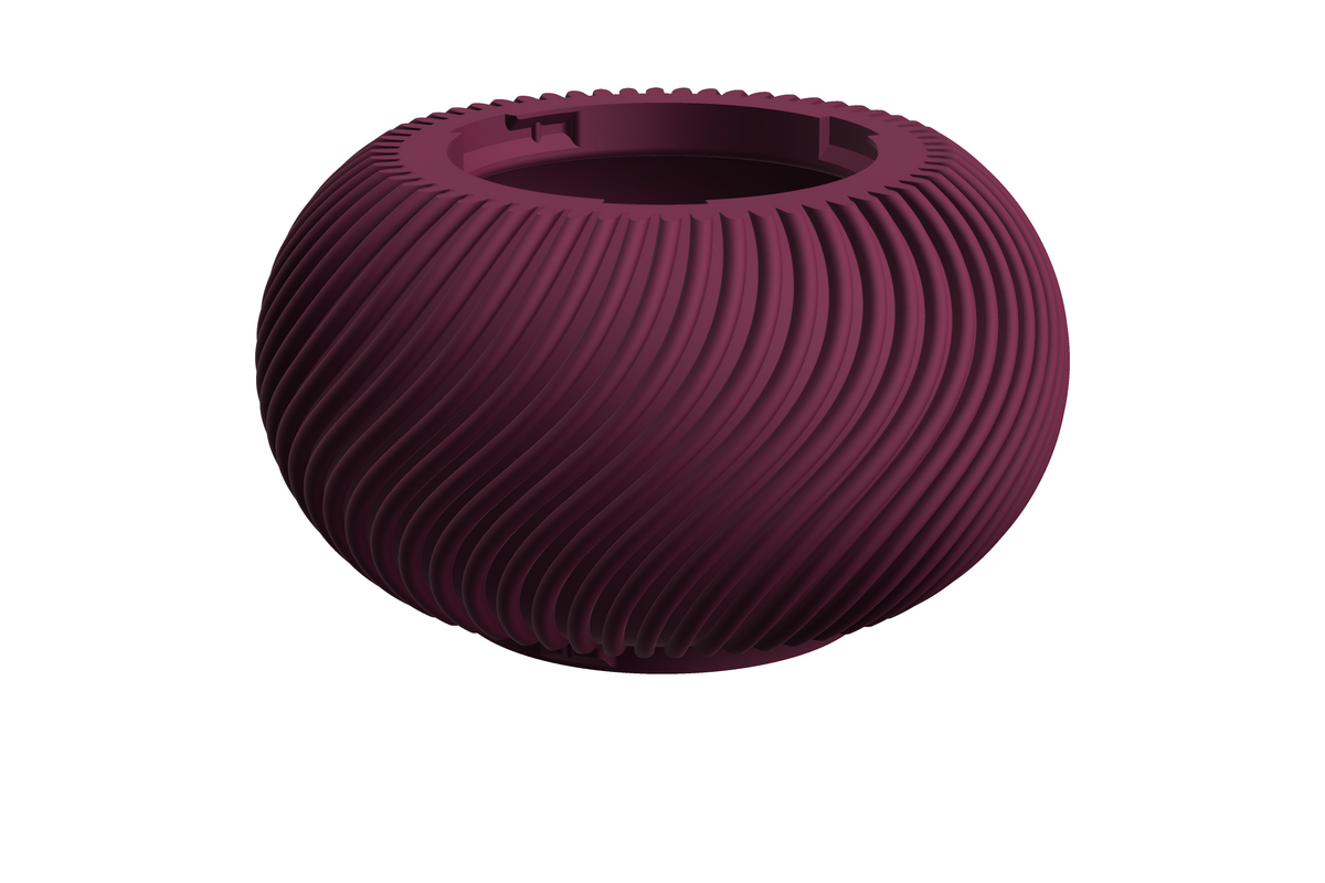 Cobble | 3D Geprinte Modulaire XXL Vaas - Plum