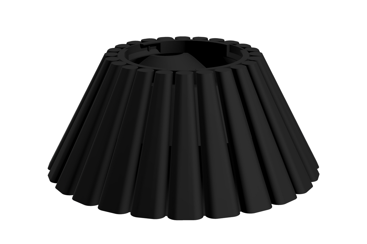 Base Dune | 3D Geprinte Modulaire XXL Vaas - Charcoal Black