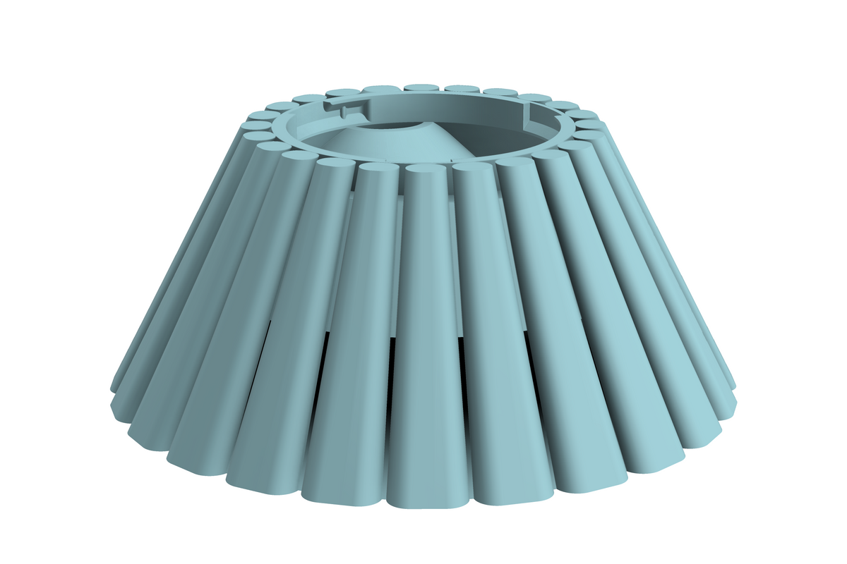Base Dune | 3D Geprinte Modulaire XXL Vaas - Ice Blue