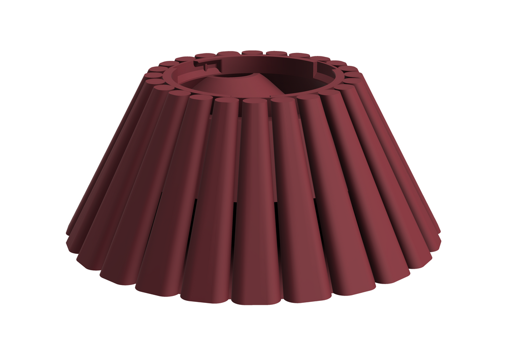 Base Dune | 3D Geprinte Modulaire XXL Vaas - Maroon Red