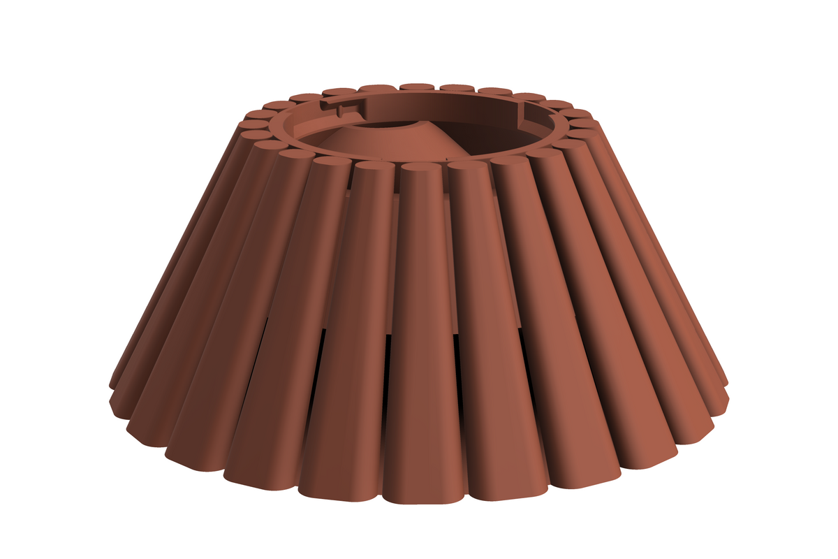 Base Dune | 3D Geprinte Modulaire XXL Vaas - Terracotta