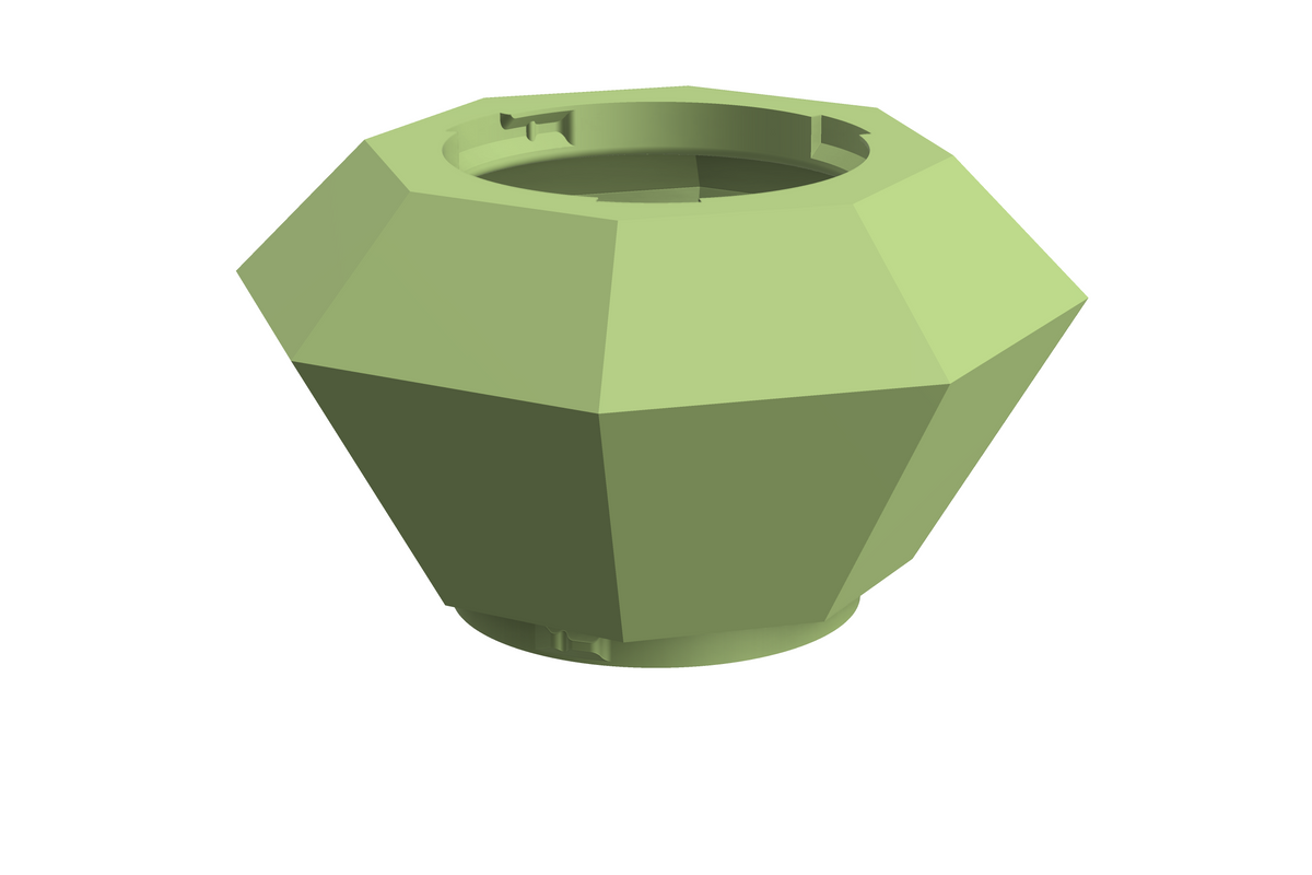 Gem | 3D Geprinte Modulaire XXL Vaas - Apple Green