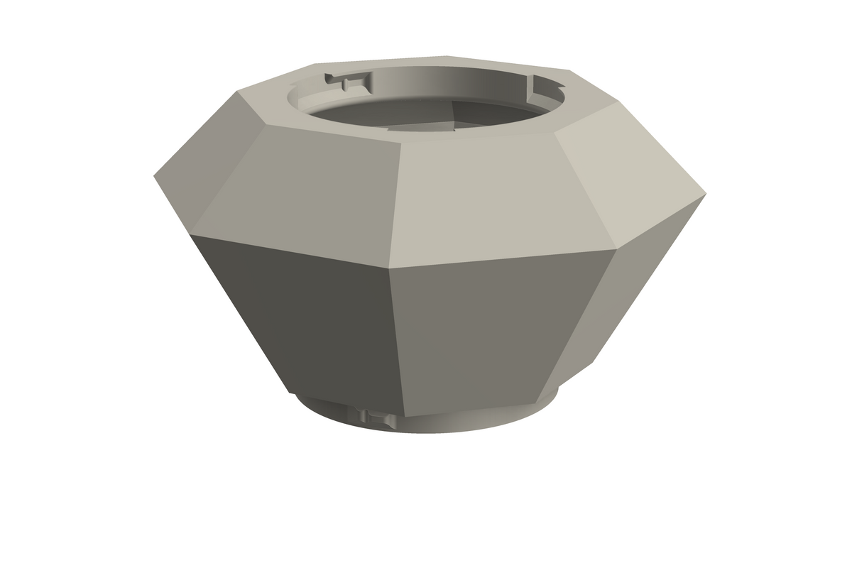 Gem | 3D Geprinte Modulaire XXL Vaas - Bone White