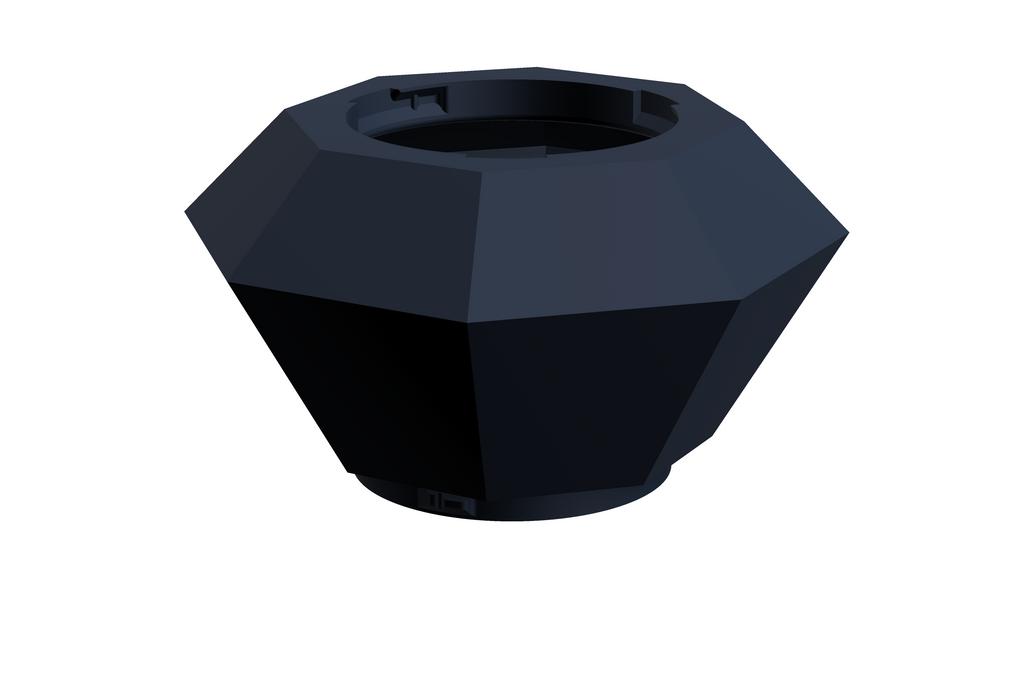 Gem | 3D Geprinte Modulaire XXL Vaas - Dark Blue