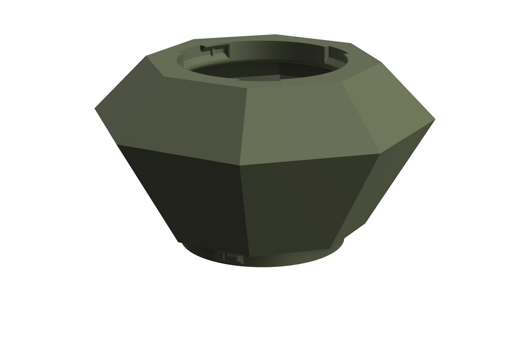 Gem | 3D Geprinte Modulaire XXL Vaas - Dark Green