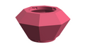 Gem | 3D Geprinte Modulaire XXL Vaas - Hot Pink