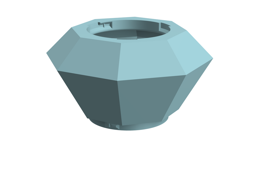 Gem | 3D Geprinte Modulaire XXL Vaas - Ice Blue