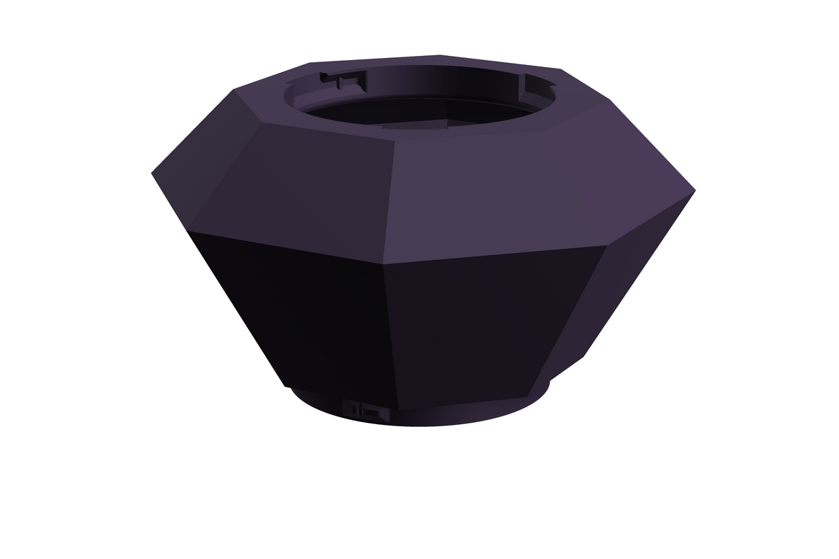 Gem | 3D Geprinte Modulaire XXL Vaas - Indigo Purple