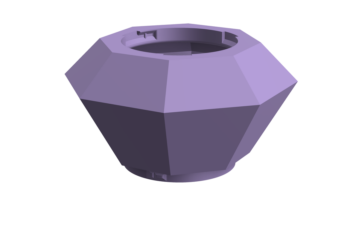 Gem | 3D Geprinte Modulaire XXL Vaas - Lilac Purple