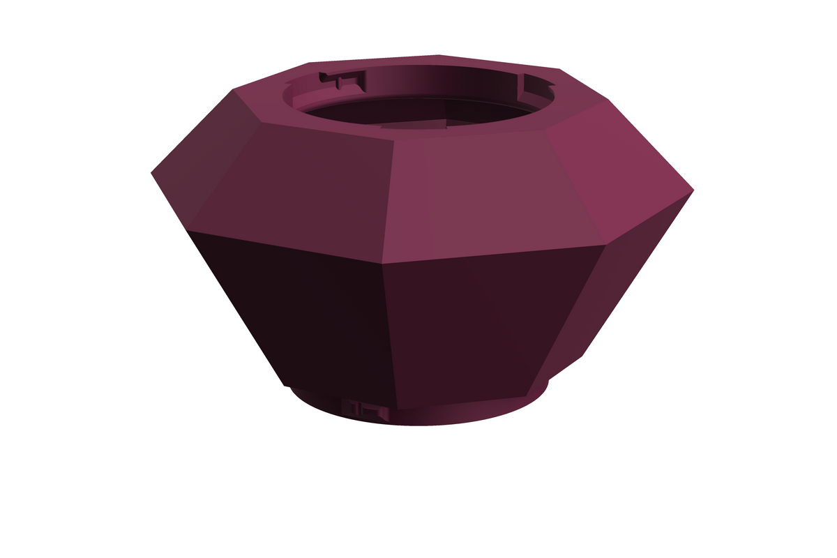 Gem | 3D Geprinte Modulaire XXL Vaas - Plum