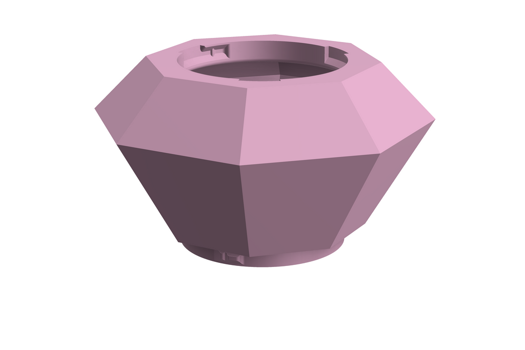 Gem | 3D Geprinte Modulaire XXL Vaas - Sakura Pink