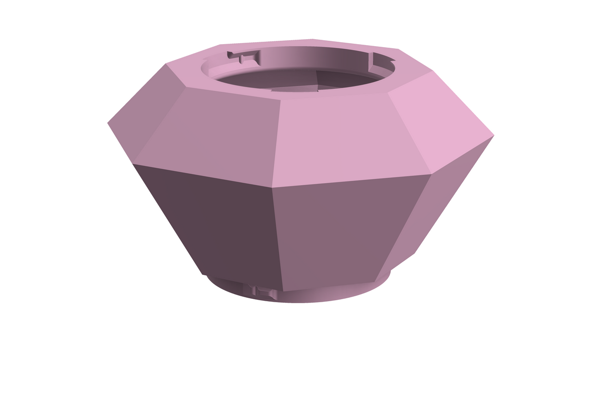 Gem | 3D Geprinte Modulaire XXL Vaas - Sakura Pink