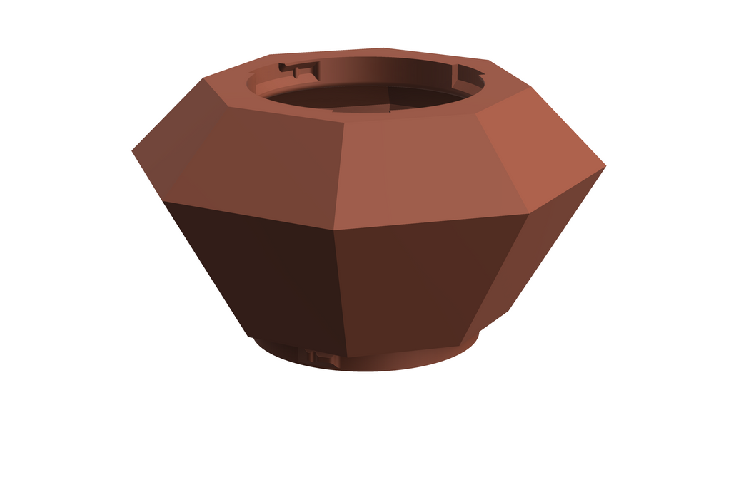 Gem | 3D Geprinte Modulaire XXL Vaas - Terracotta