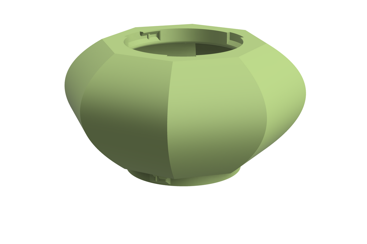 Lume | 3D Geprinte Modulaire XXL Vaas - Apple Green