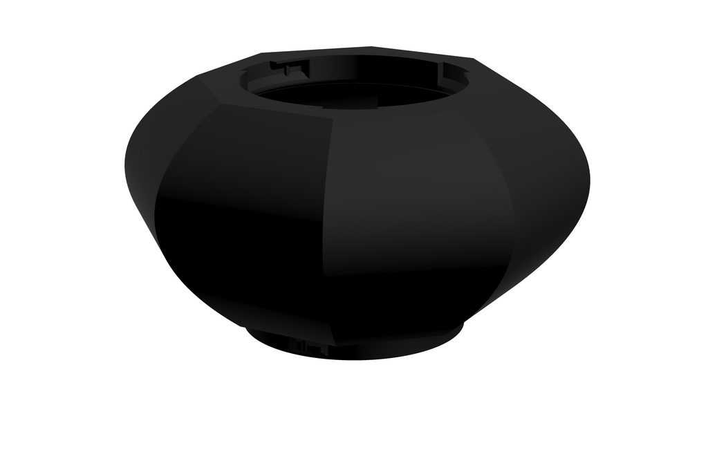 Lume | 3D Geprinte Modulaire XXL Vaas - Charcoal Black