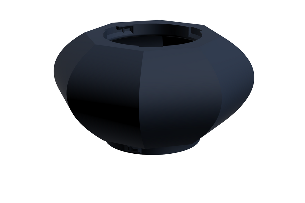 Lume | 3D Geprinte Modulaire XXL Vaas - Dark Blue