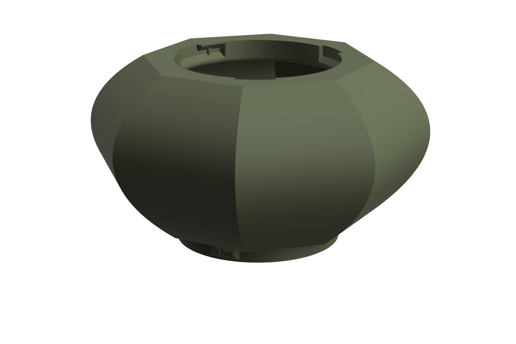 Lume | 3D Geprinte Modulaire XXL Vaas - Dark Green