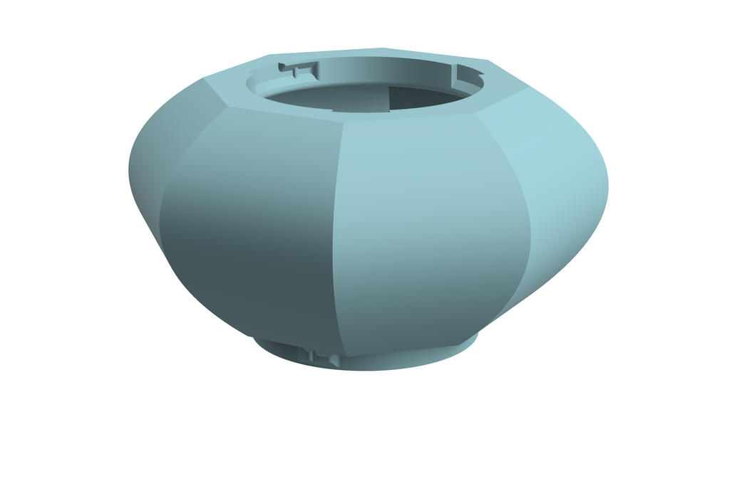 Lume | 3D Geprinte Modulaire XXL Vaas - Ice Blue