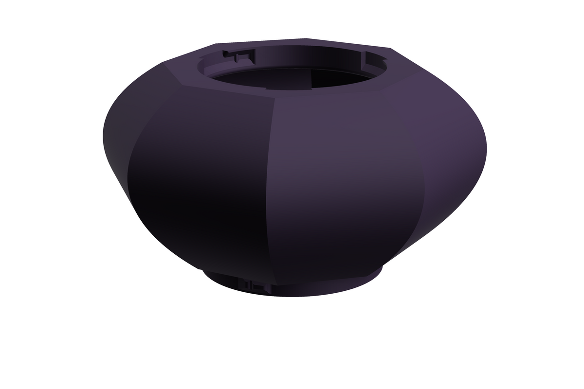 Lume | 3D Geprinte Modulaire XXL Vaas - Indigo Purple