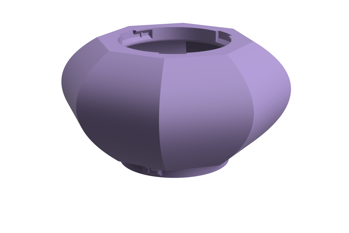 Lume | 3D Geprinte Modulaire XXL Vaas - Lilac Purple