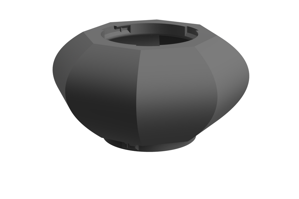 Lume | 3D Geprinte Modulaire XXL Vaas - Nardo Gray