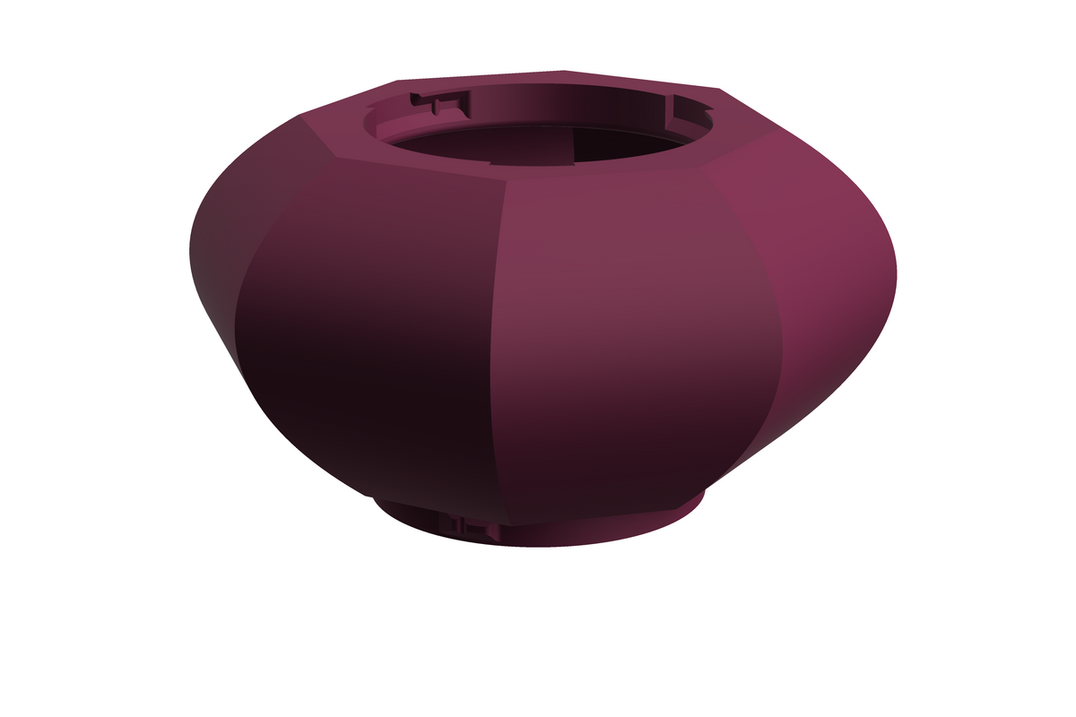 Lume | 3D Geprinte Modulaire XXL Vaas - Plum