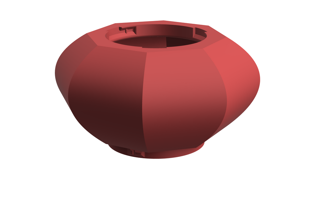 Lume | 3D Geprinte Modulaire XXL Vaas - Scarlet Red