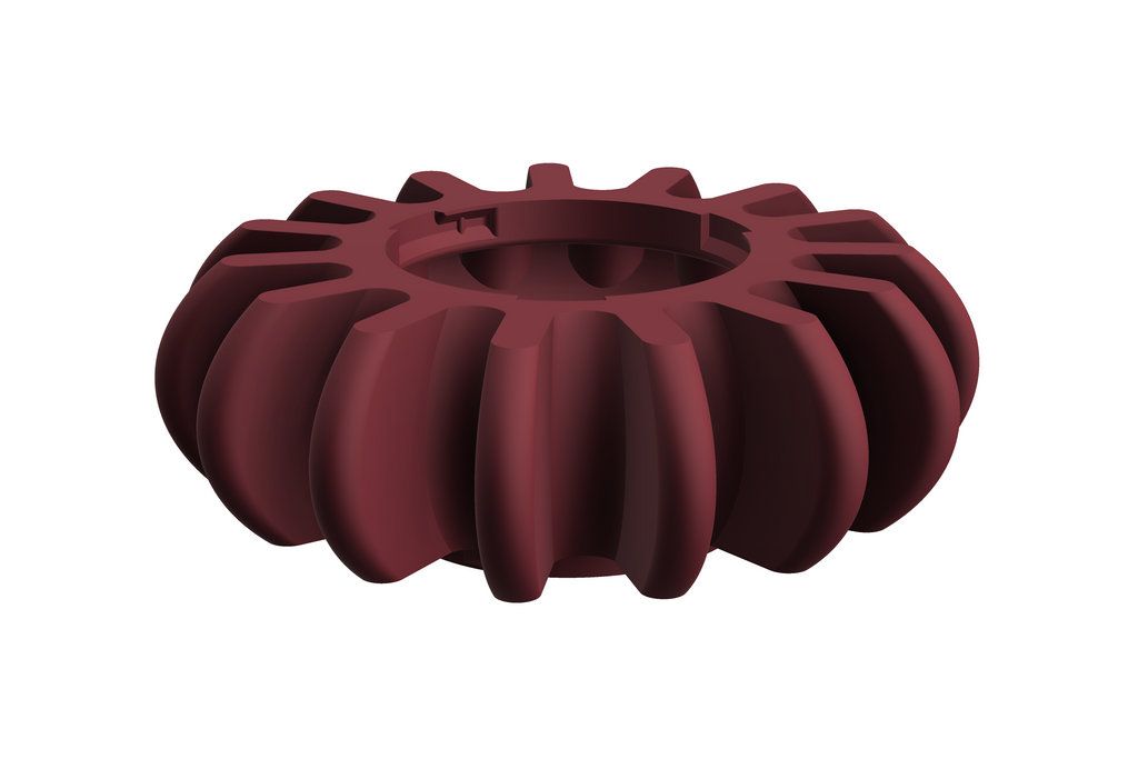 SOL | 3D Geprinte Modulaire XXL Vaas - Maroon Red