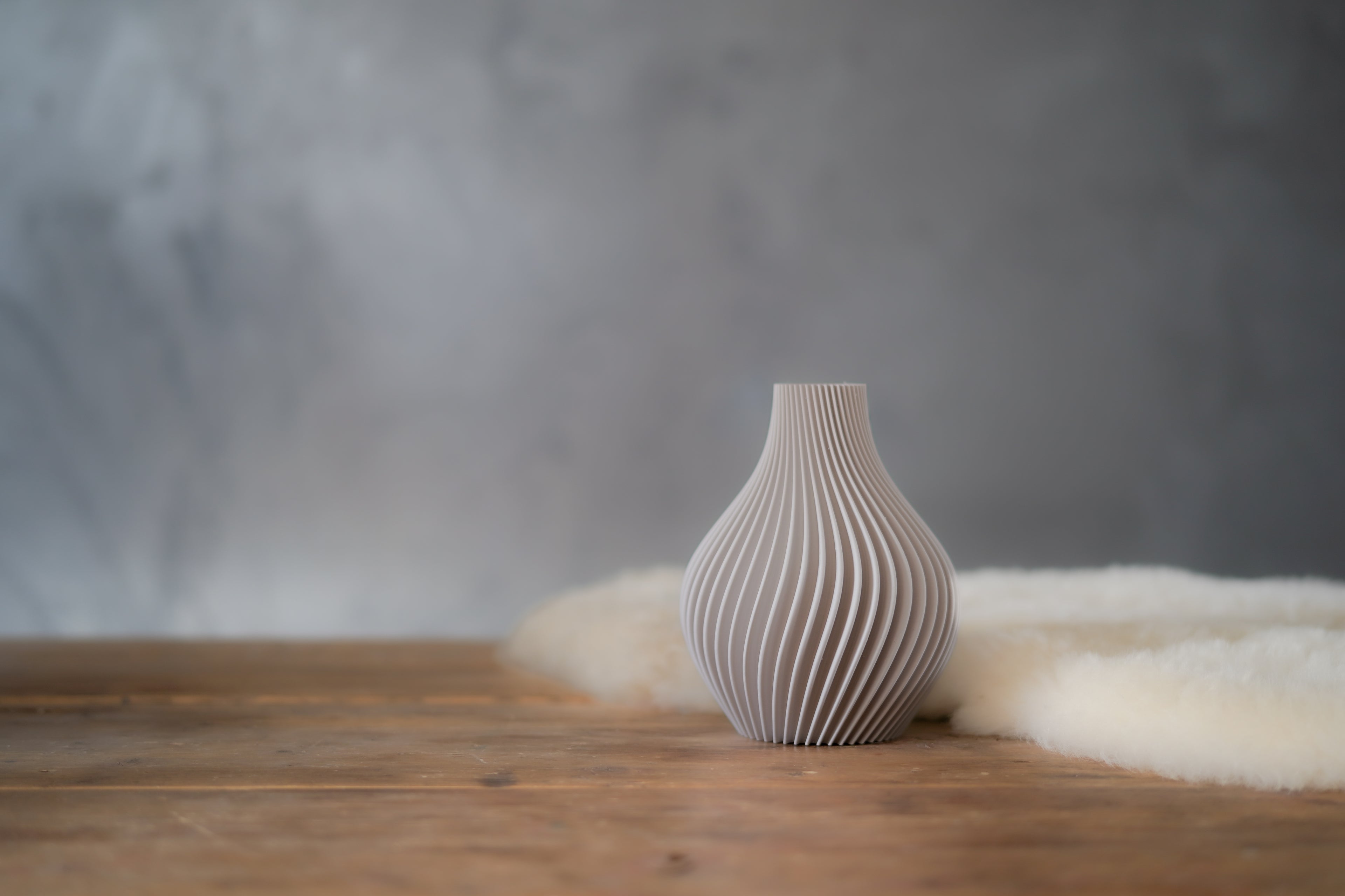 Obsidian | Bone White | 3D Printed Design Vase