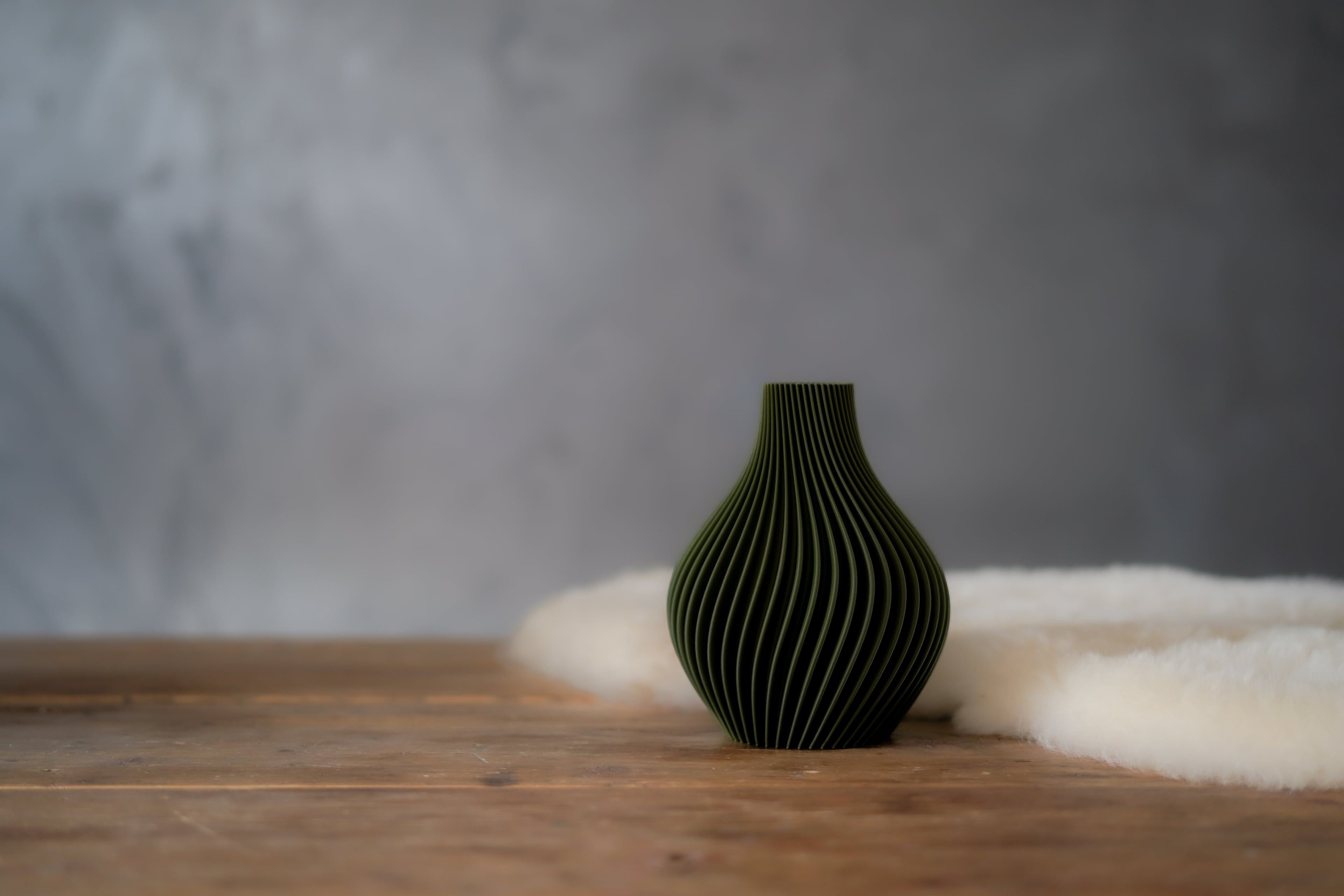 Obsidian | Dark Green | 3D Printed Design Vase