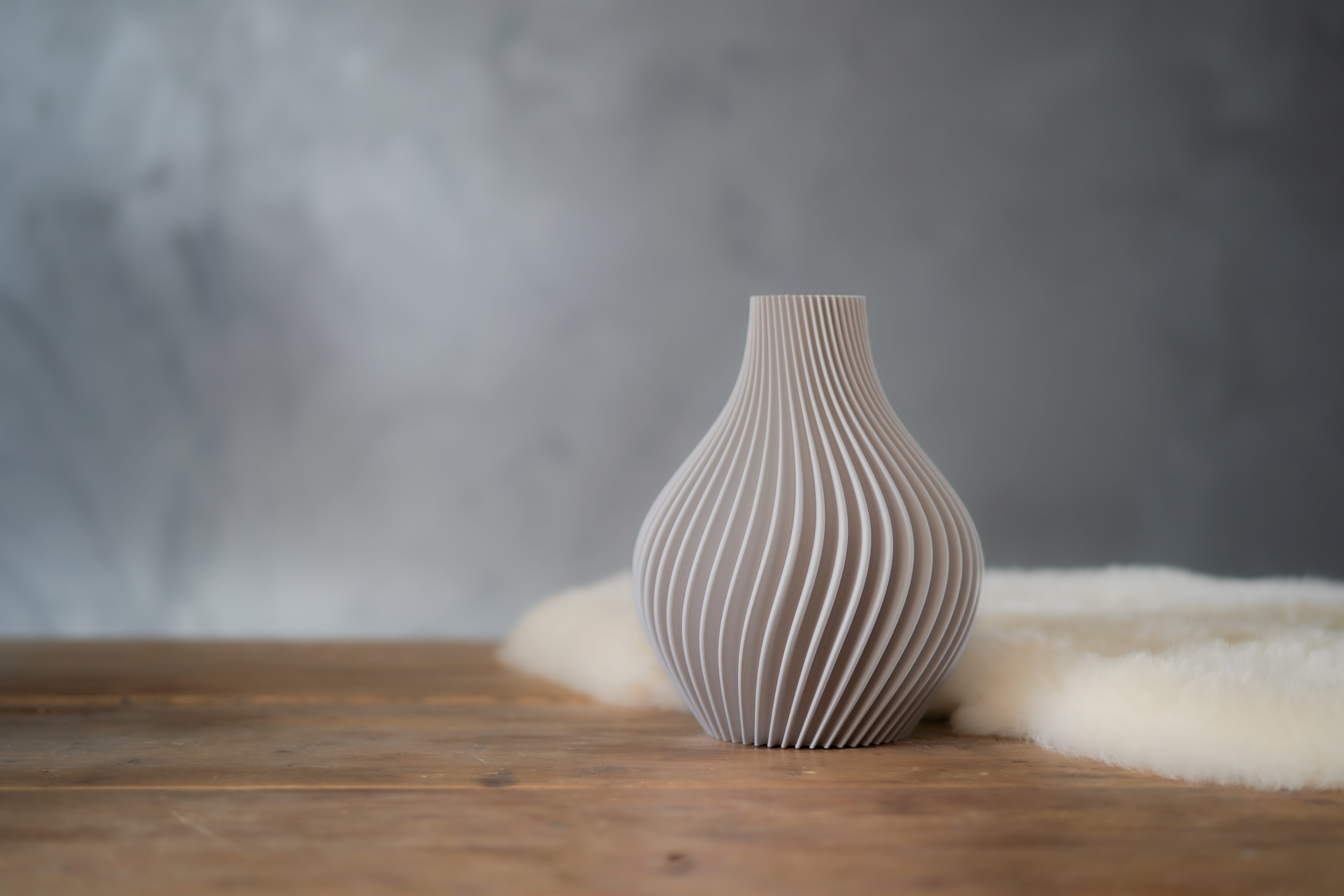 Obsidian | Bone White | 3D Printed Design Vase