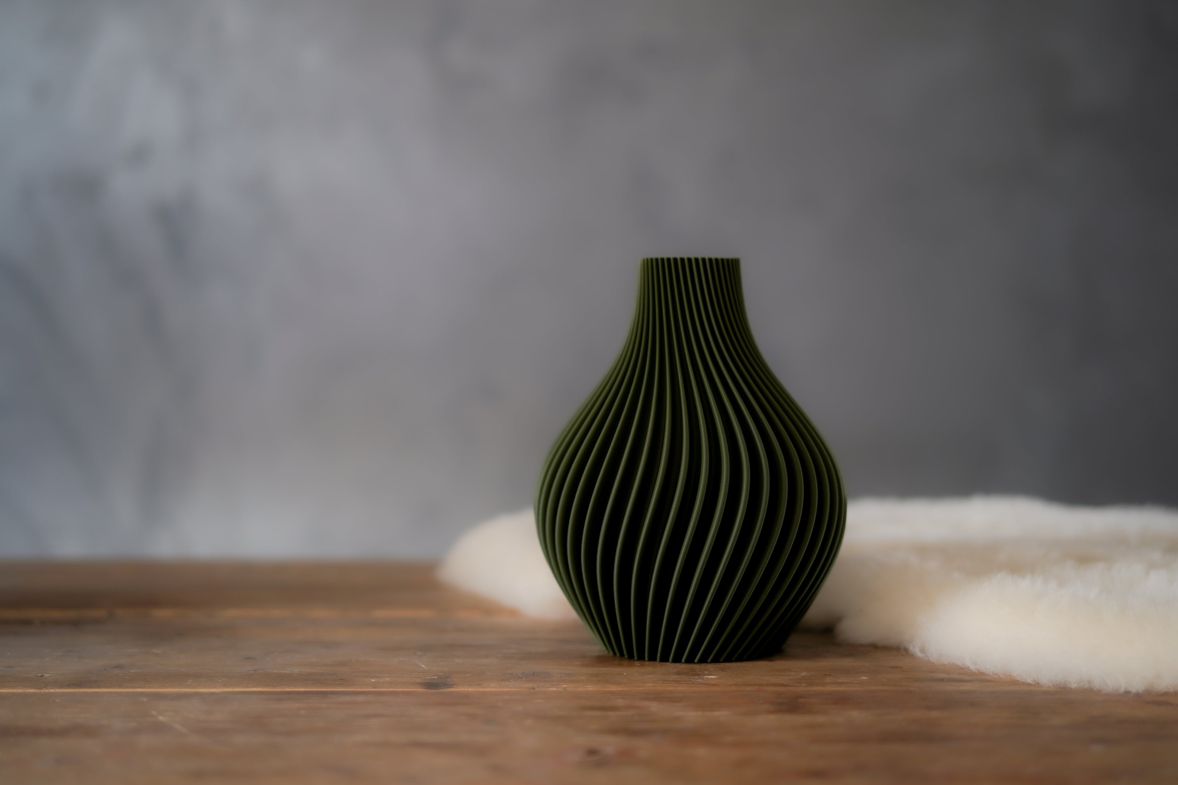 Obsidian | Dark Green | 3D Printed Design Vase