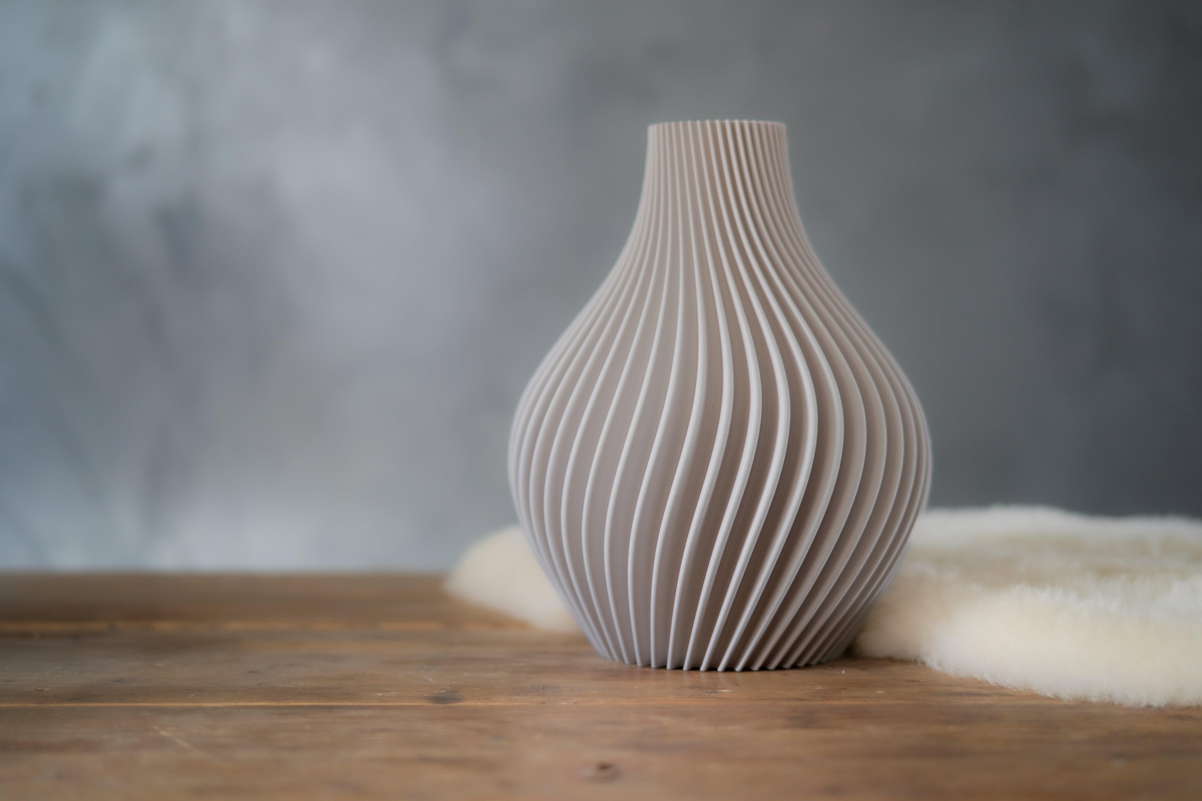 Obsidian | Bone White | 3D Printed Design Vase