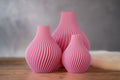 Obsidian | Set | Sakura Pink | 3D Printed Design Vase