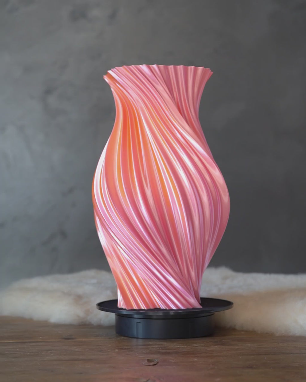 Helix | Blush Gold | 3D Printed Design Vase